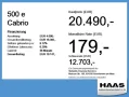 Fiat 500 e Cabrio Klimaautomatik, DAB, Faltdach