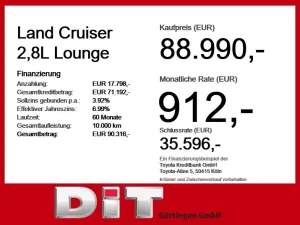 Toyota Land Cruiser 2,8L Lounge ACC+LED+Navi+Pano+SD+LM