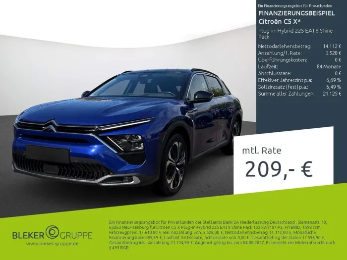 Citroën C5 X Plug-in-Hybrid 225 EAT8 Shine Pack