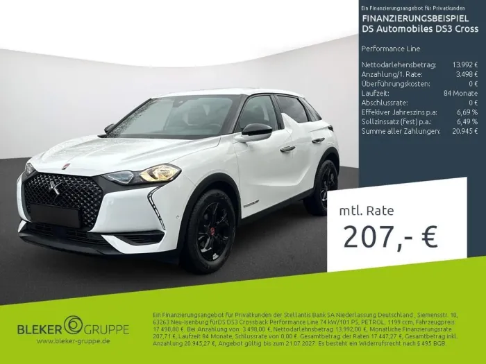 DS Automobiles DS3 Crossback Performance Line