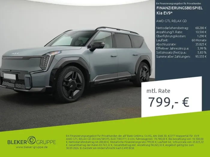 Kia EV9 AWD GTL RELAX GD