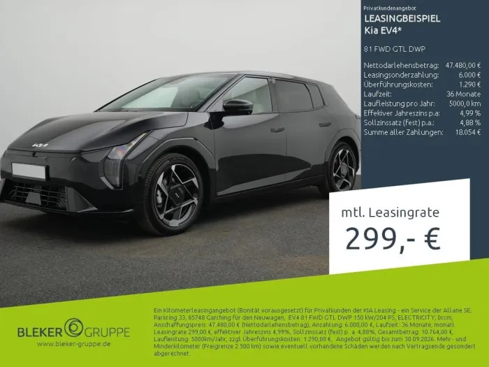 Kia EV4 81 FWD GTL DWP