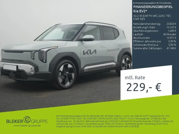 Kia EV2 42.2 4S EARTH WIC 22AC TEC DWP DES