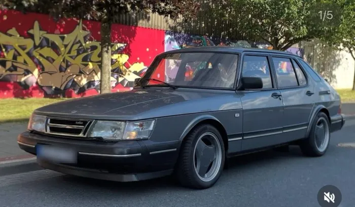 Saab SAAB 900 S, 5-Türer, Bj 1993, Platanagrau