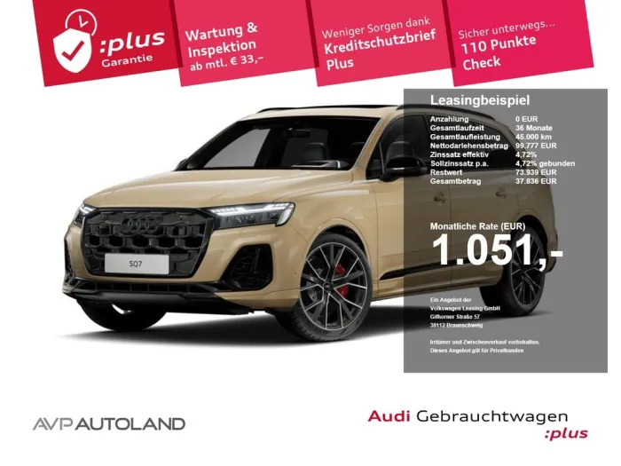 Audi SQ7 TFSI quattro tiptr. 7-Sitzer - AHK - PANO