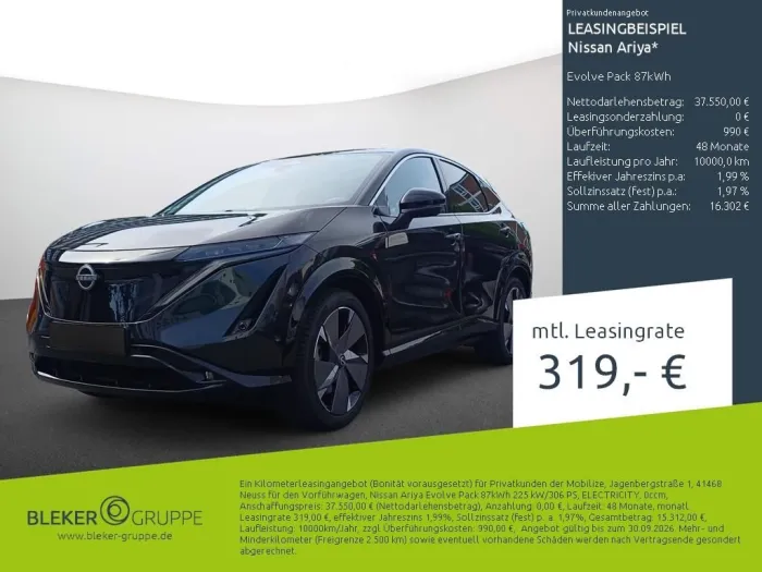 Nissan Ariya Evolve Pack 87kWh