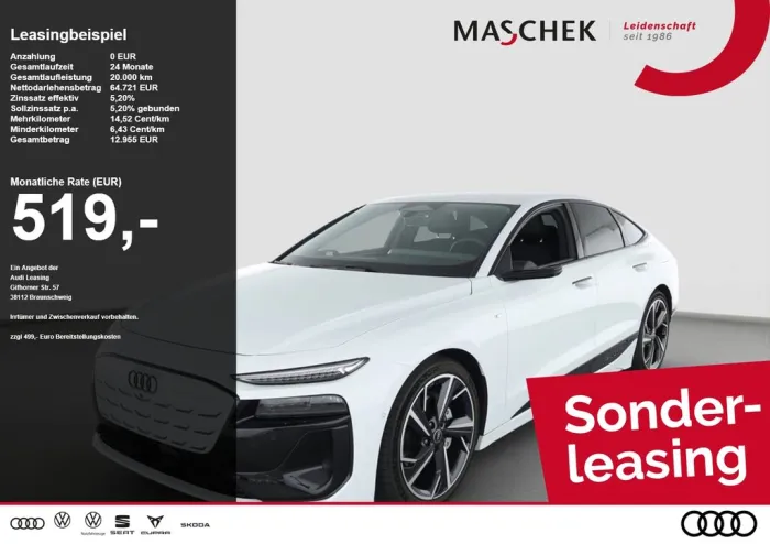 Audi A6 e-tron Sportback S line quat 315 kW 0.25% LM2