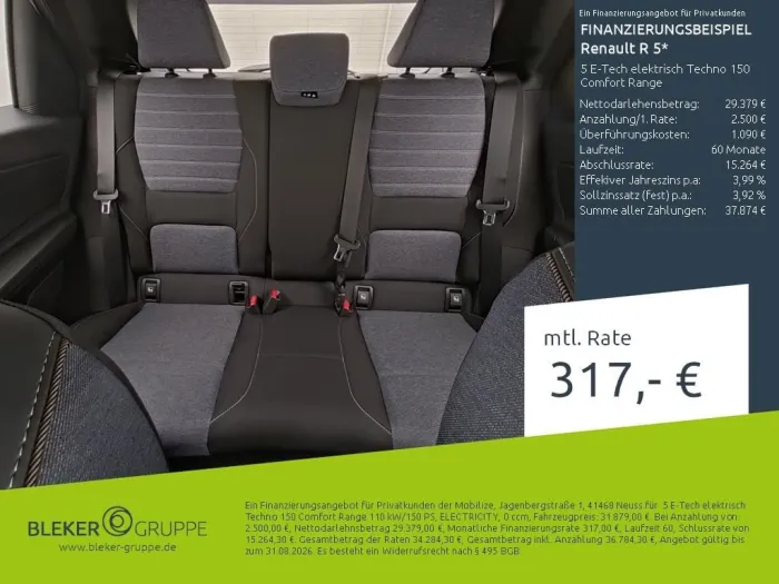 Renault R 5 5 E-Tech elektrisch Techno 150 Comfort Rang