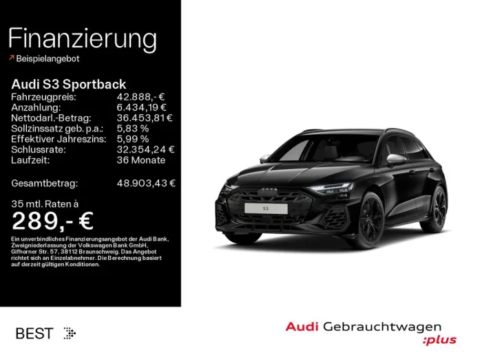 Audi S3 Sportback SONOS, Matrix, Assist, Kamera