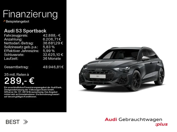 Audi S3 Sportback SONOS, Matrix, Assist, Kamera