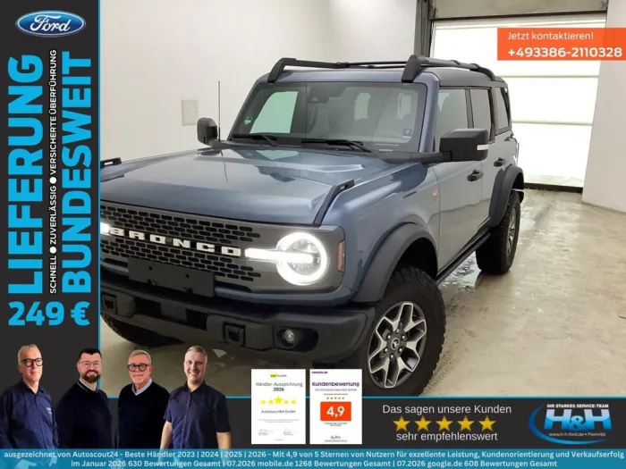 Ford Bronco 2.7 Aut 4WD BADLANDS LED+ACC+360°Kam