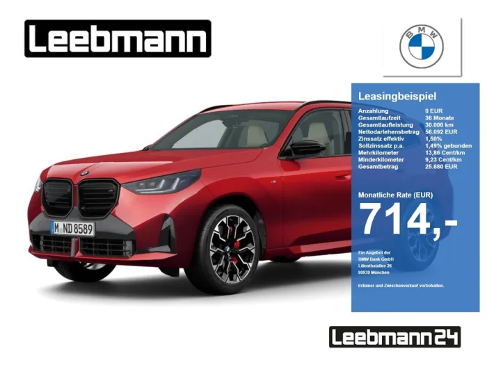 BMW X3 M50 M-Pro AHK/DA-PROF Finanzierung ab 1,49%