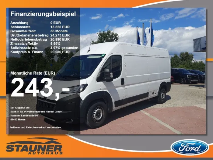 Opel Movano Kasten H2 2.2 Blue-HDI L3H2 Navi DAB