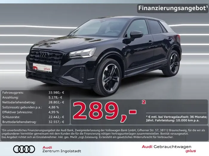 Audi Q2 35 TDI 2x S line MATRIX AHK KAM NAVI 18
