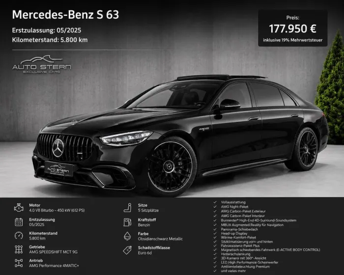 Mercedes-Benz S 63 AMG e 4Matic+ Long 