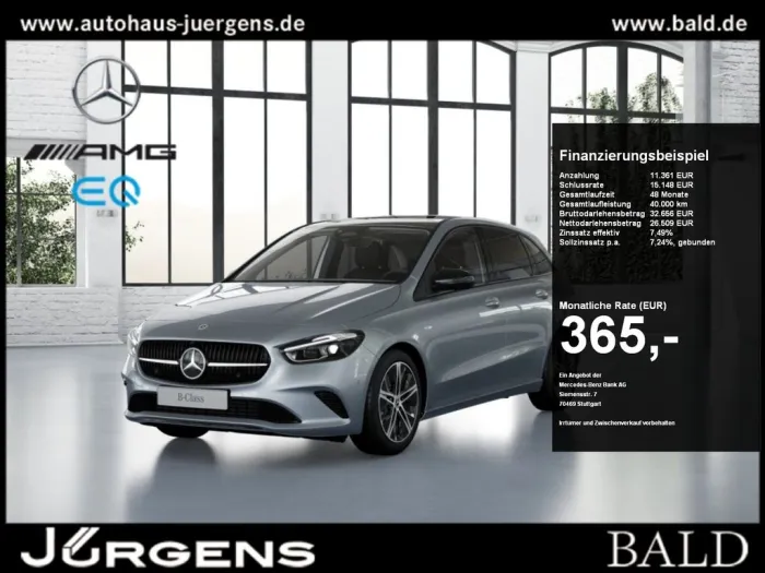 Mercedes-Benz B 250 e Progress+Distr+Pano+AHK+Night+11 KW+Kam