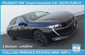 Peugeot 508 1.6i 181PS AUT. FULL LED NAVI SITZH. Black P