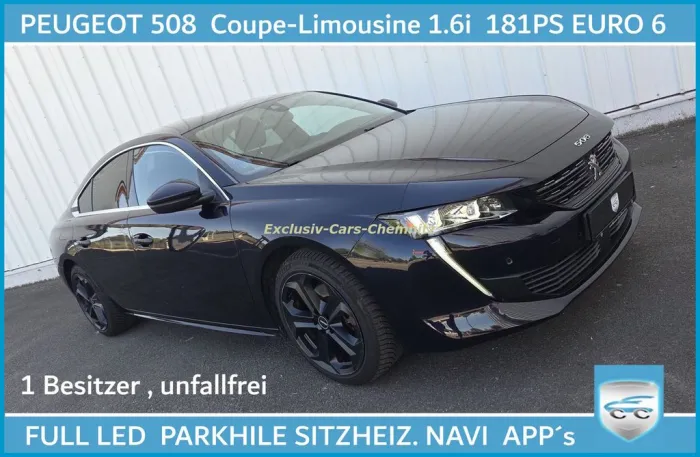 Peugeot 508 1.6i 181PS AUT. FULL LED NAVI SITZH. Black P