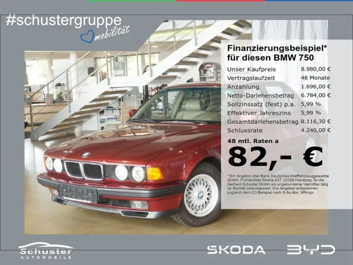 BMW 750 i Autom Liebhaberfahrzeug Klimaaut Schiebed.