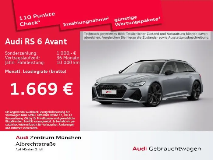 Audi RS6 Avant perf. tiptr. 305km/h/Keramik/Pano/StdH