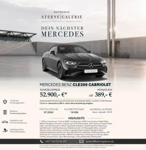 Mercedes-Benz CLE 300 CABRIO/AMG-LINE/360°/KEYLESS/MASSAGE/DI