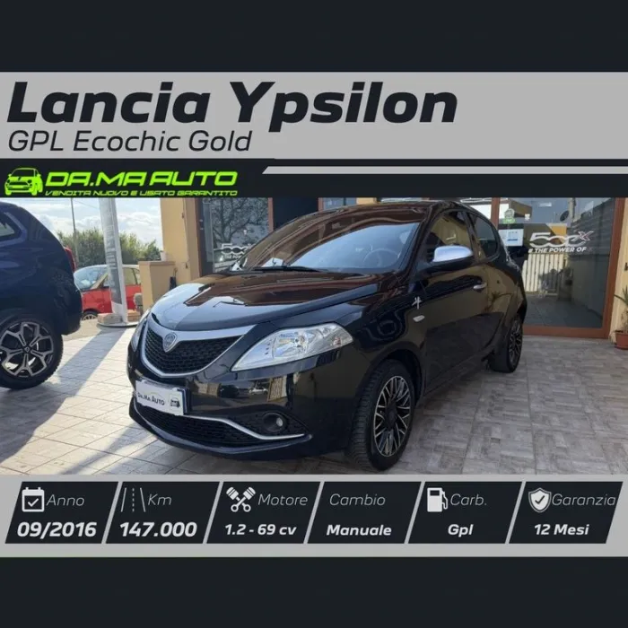 Lancia Ypsilon 1.2 69 CV GPL Ecochic Gold