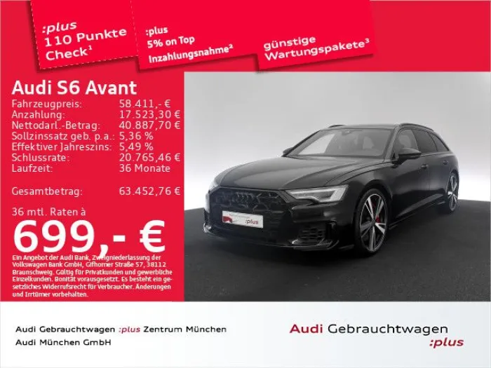 Audi S6 Avant TDI Pano/Luftfed/B&O