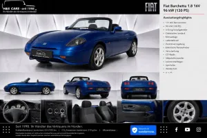 Fiat Barchetta 1.8 16V First EDT. LEDER SERVGEPFLEGT