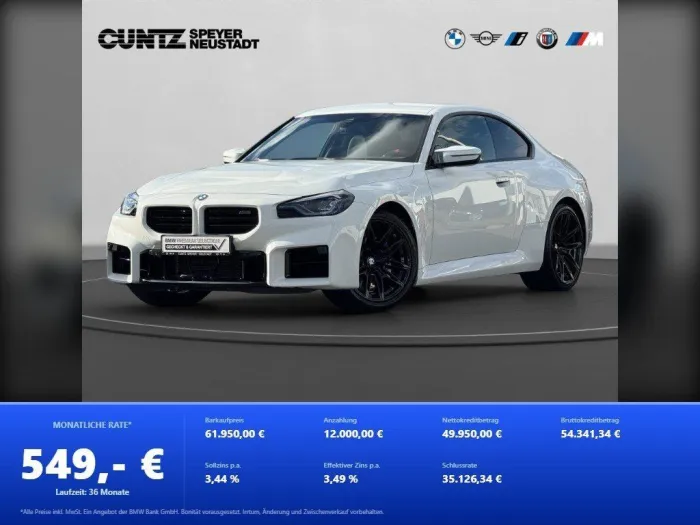 BMW M2 Coupé ab 1,99% eff. / 1.000,- Zubehör Gutsche