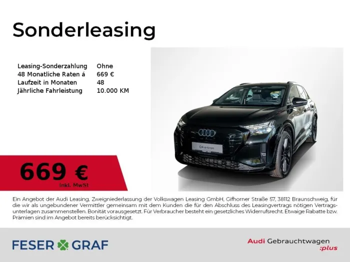 Audi Q4 SUV perf. 2x S line/Tech+/AHK/HuD/SONOS/21