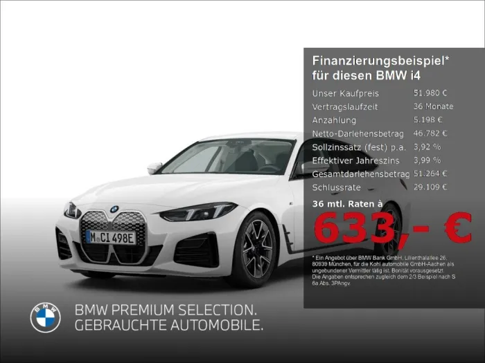 BMW i4 xDrive Gran Coupe M Sport Anhängerkupplung In