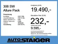 Peugeot 308 SW Allure Pack ACC+LED+Navi+SHZ+2xKlima+360