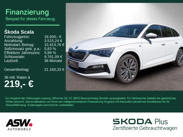 Skoda Scala Tour 1.0TSI DSG LED RFK PDC GRA SmartLink