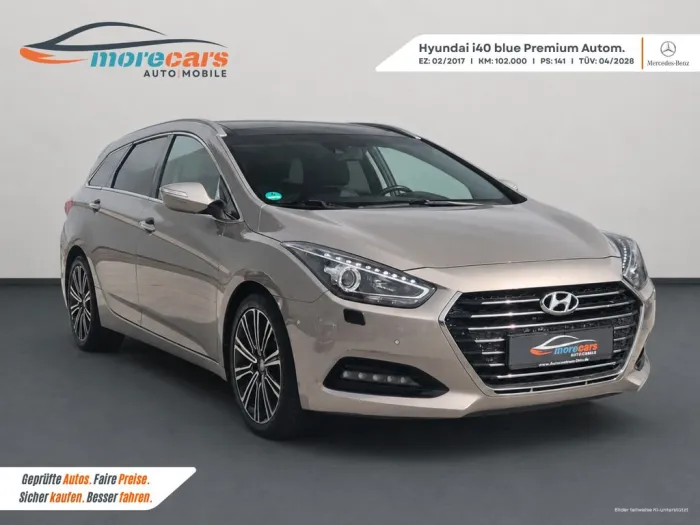 Hyundai i40 cw blue Premium Voll Pano AHK Leder Sitzbel.