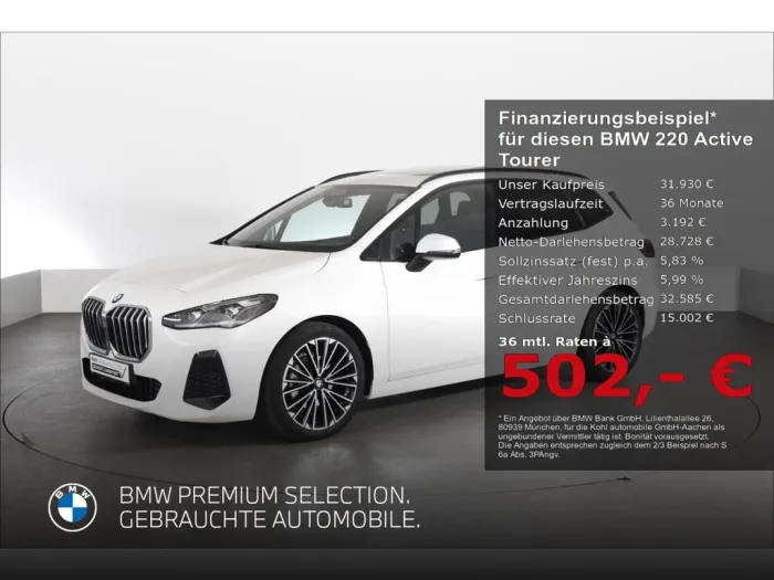 BMW 220 Active Tourer i M Sport Panoramadach Anhänge