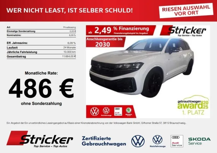 Volkswagen Touareg R-Line Black Style 3.0TDI 486,-ohne Anza