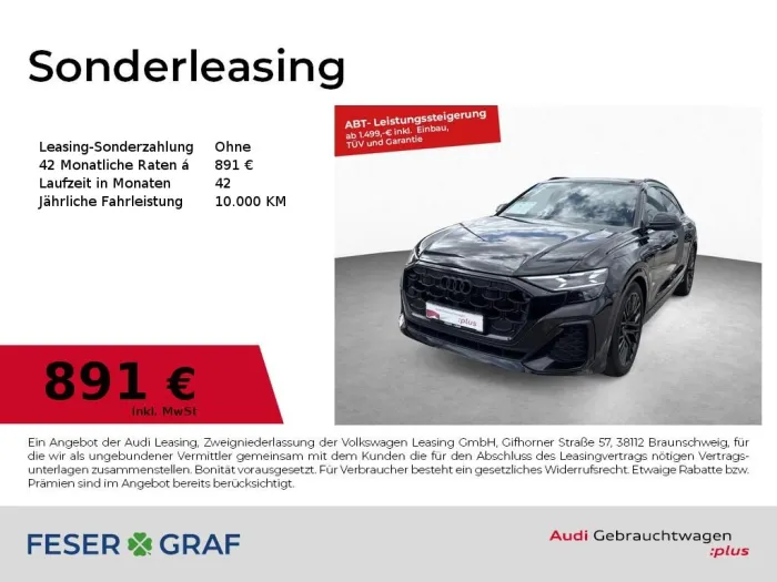 Audi Q8 50 TDI qu. tiptr. - PANO - AHK - 2 x S LINE