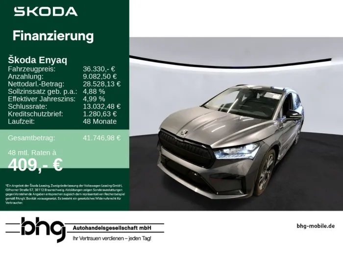 Skoda Enyaq 60 Selection Sportline AHK Navi Kessy PDC