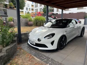 Alpine A110 Elia-Frontspoiler, Tieferlegung, Spurverbr.