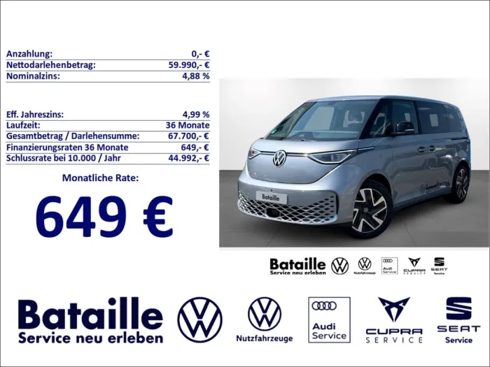 Volkswagen ID. Buzz Pro AHK Navi IQ.Light SHZ ACC Area View