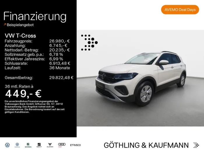 Volkswagen T-Cross Life 1.0 l TSI OPF 85 kW (116 PS) 7-Gang
