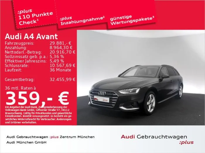 Audi A4 Avant 40 TDI S tronic advanced Navi+