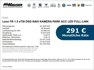 Seat Leon FR 1.5 eTSI DSG NAVI KAMERA PARK ACC LED FU