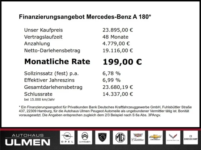 Mercedes-Benz A 180 ''Progressive'' Navi Rückfahrkamera Sitzhe