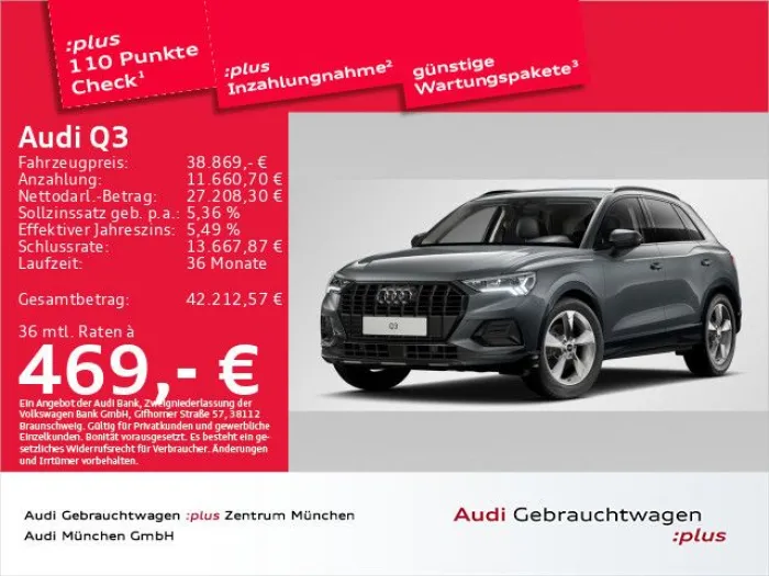 Audi Q3 35 TDI S tronic StdHzg/AHK/Navi+