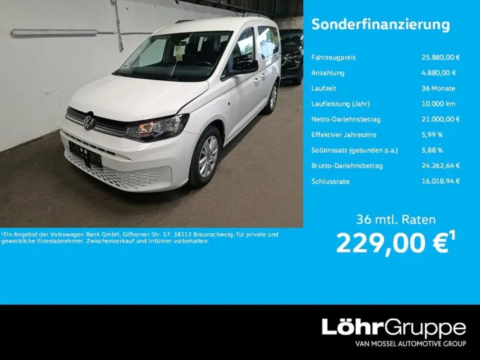 Volkswagen Caddy 2.0 TDI Life Navi., Tel., PDC, SHZ, Klima.