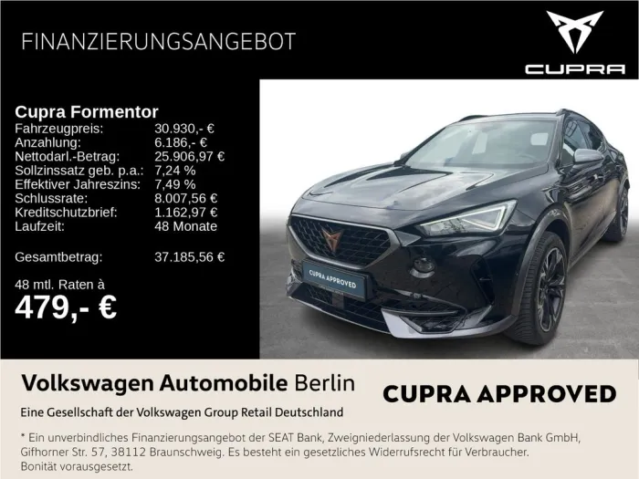 Cupra Formentor 1.5 TSI DSG Climatronic LED SHZ