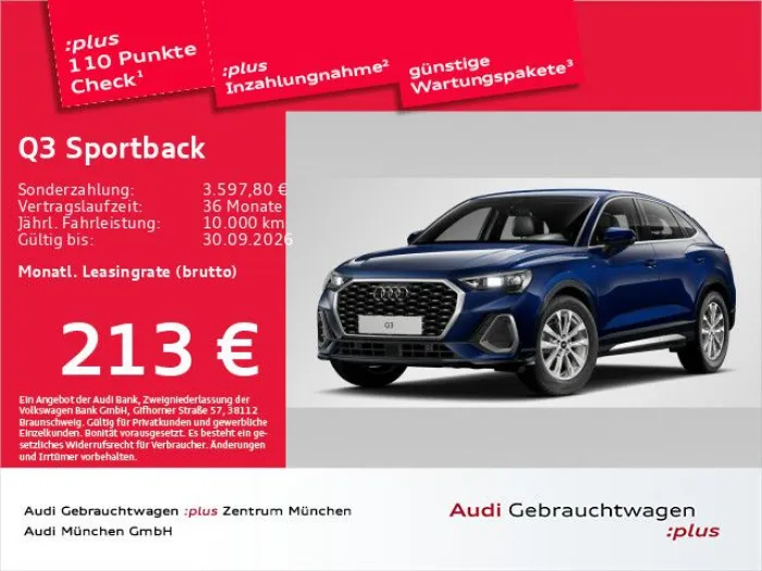 Audi Q3 Sportback 35 TDI S tronic S line ACC/Virtual/