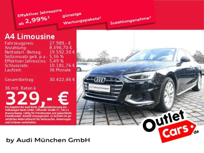 Audi A4 Limousine 35 TFSI S tronic advanced AHK/HuD/K