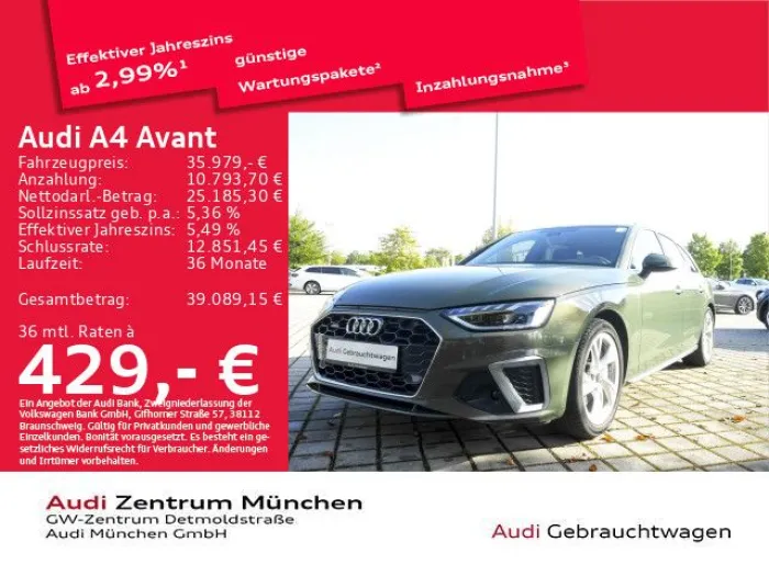 Audi A4 Avant 40 TFSI qu. S tronic S line Virtual+/Ma